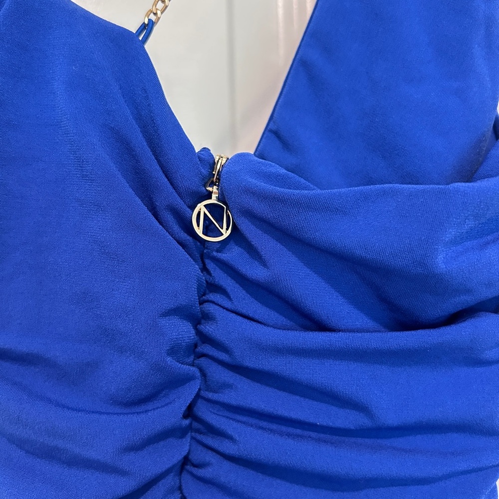 Nookie Cobalt Blue Tia Mini Bodycon Dress Soft Jersey Size Small NWT - Picture 10 of 12